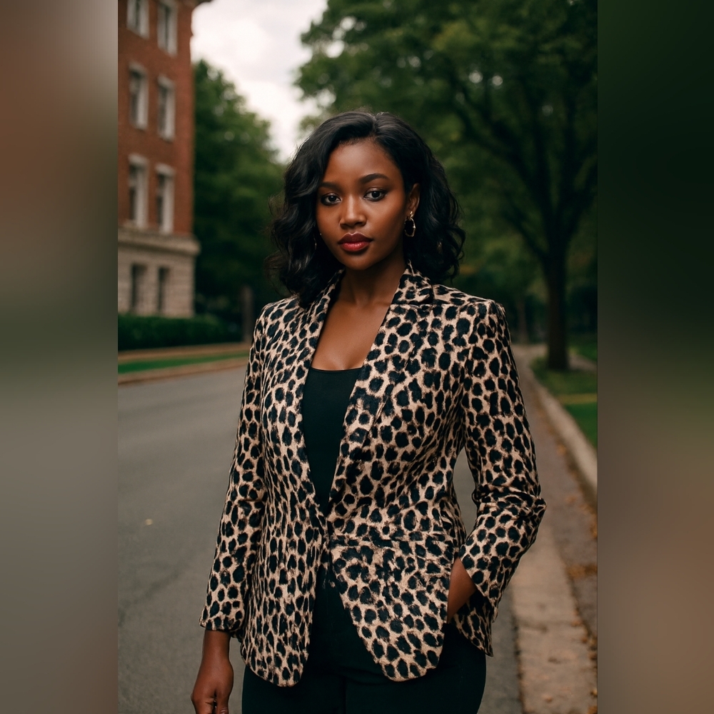 🐆 Leopard Print Blazer - Women’s Animal Print Suit Jacket